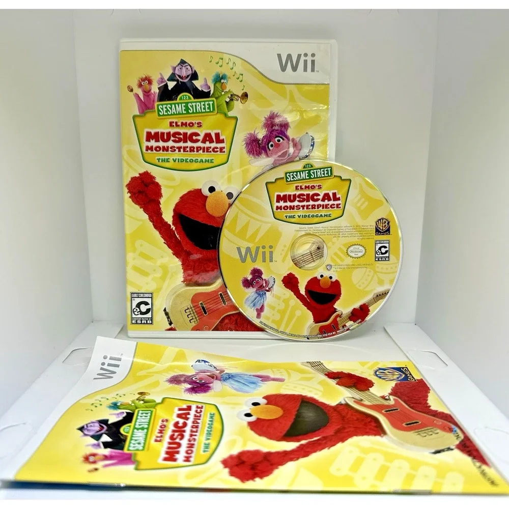 Sesame Street: Elmo's Musical Monsterpiece Nintendo Wii 2012 CIB Complete Manual